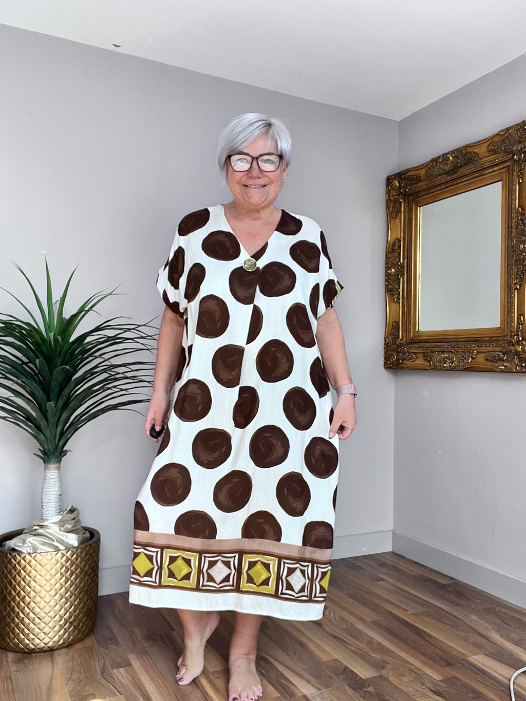 Stunning Polka Dot Shirt Dress