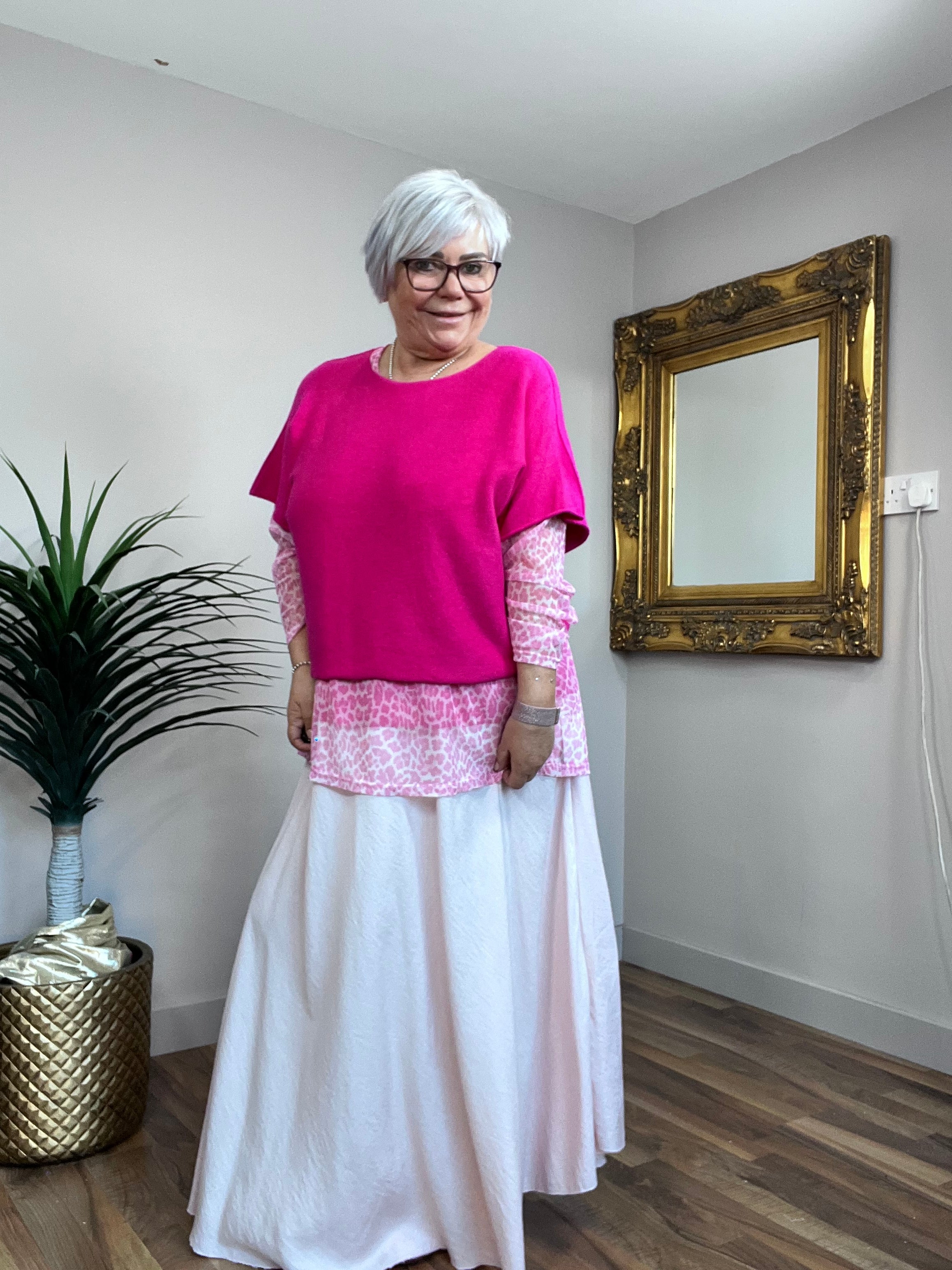 Sheer Animal Print Top