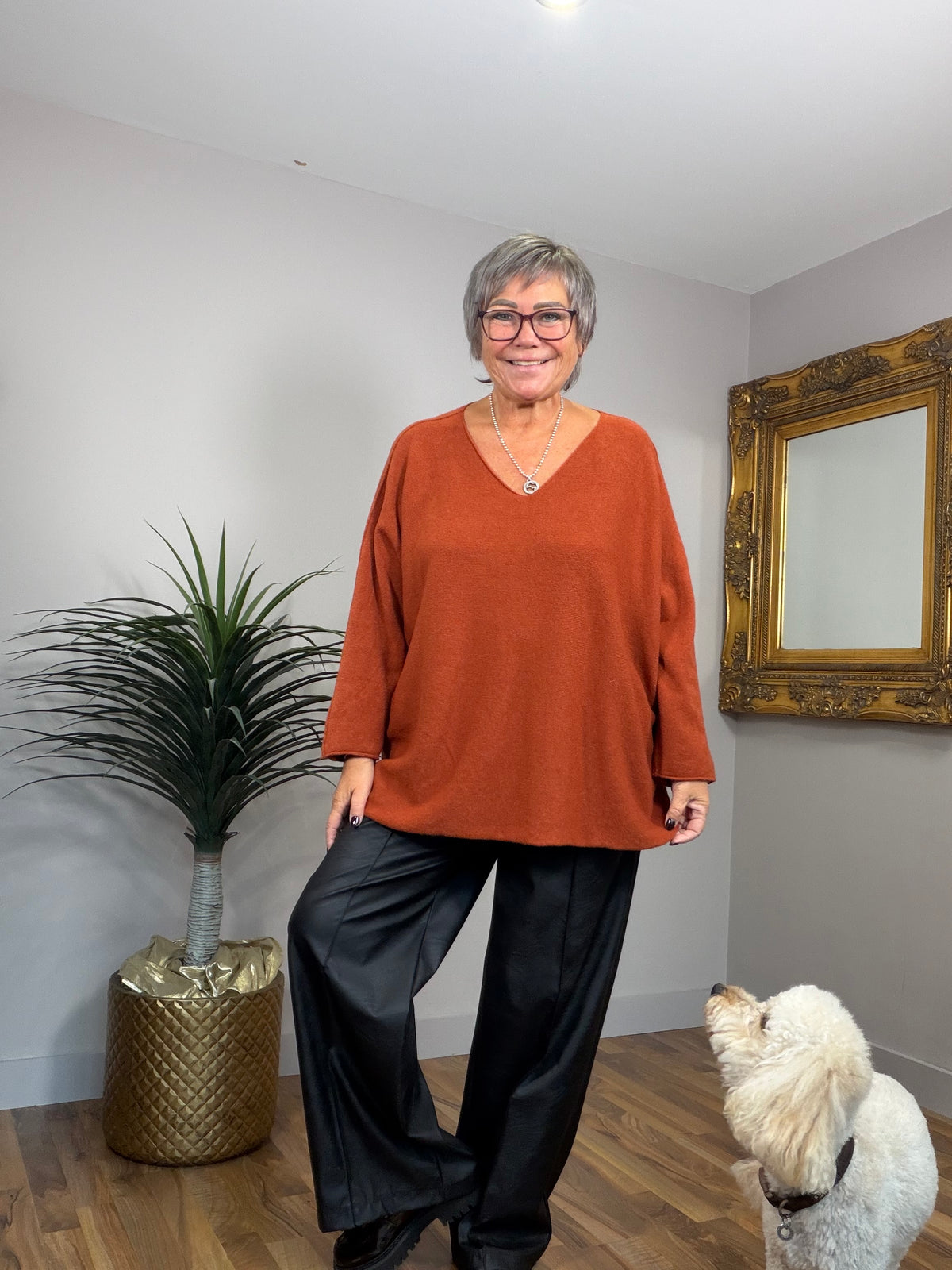 Bargain V-Neck Knit Top