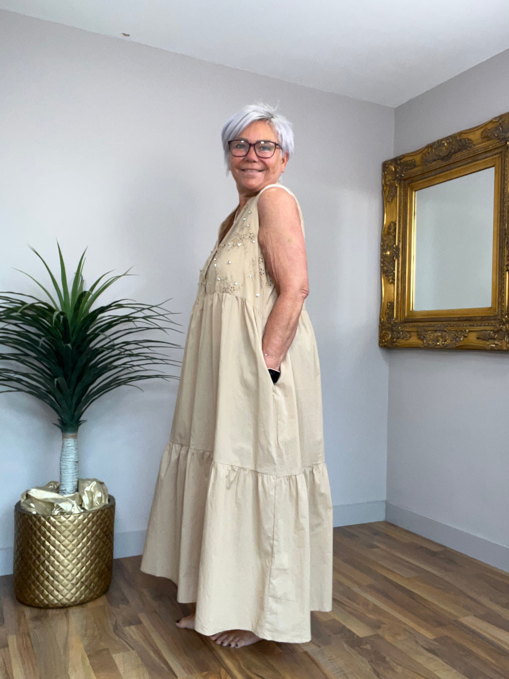 Flyout Diamonte Meadow Dress