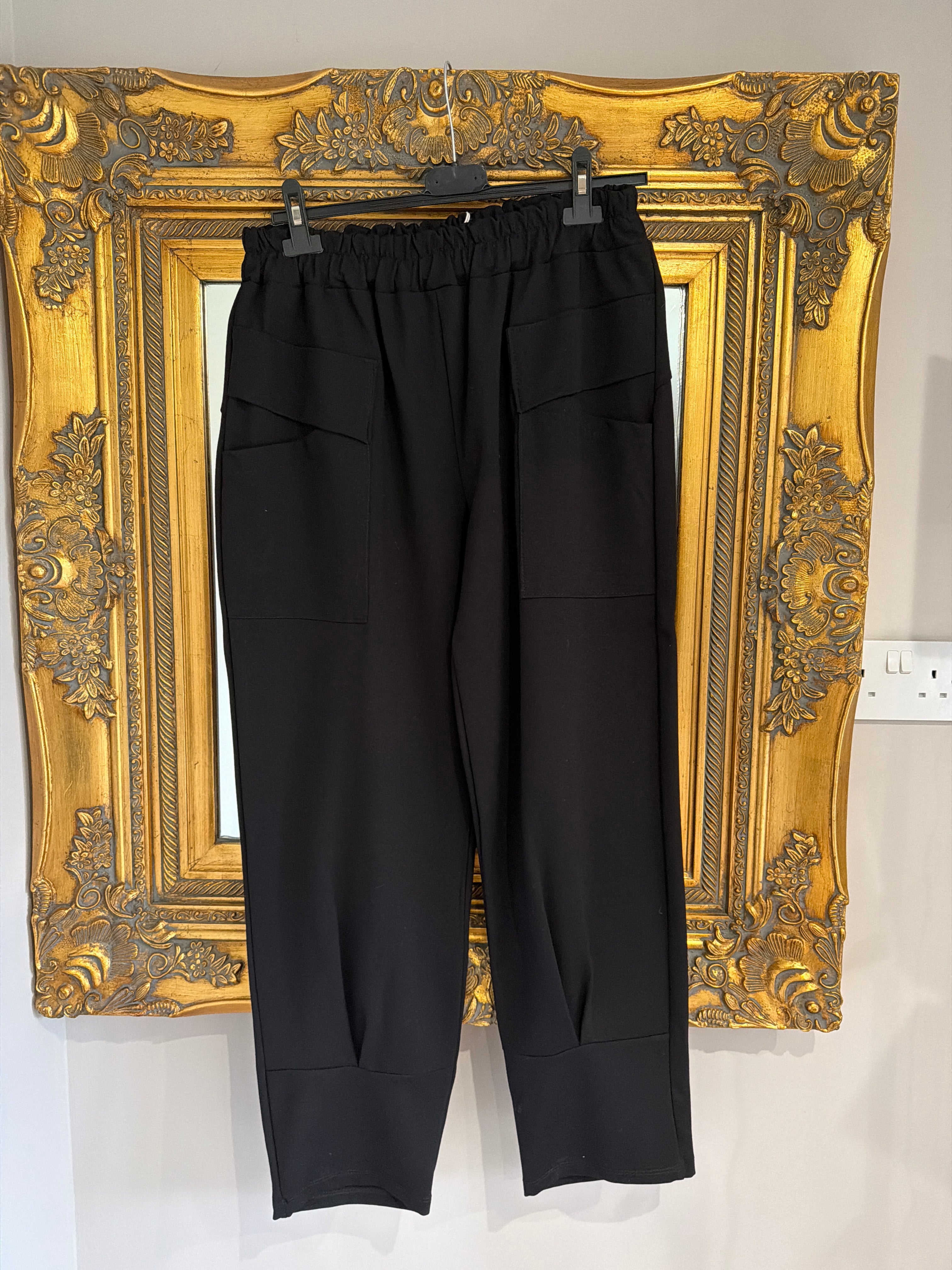 Black Posh Scuba Pants