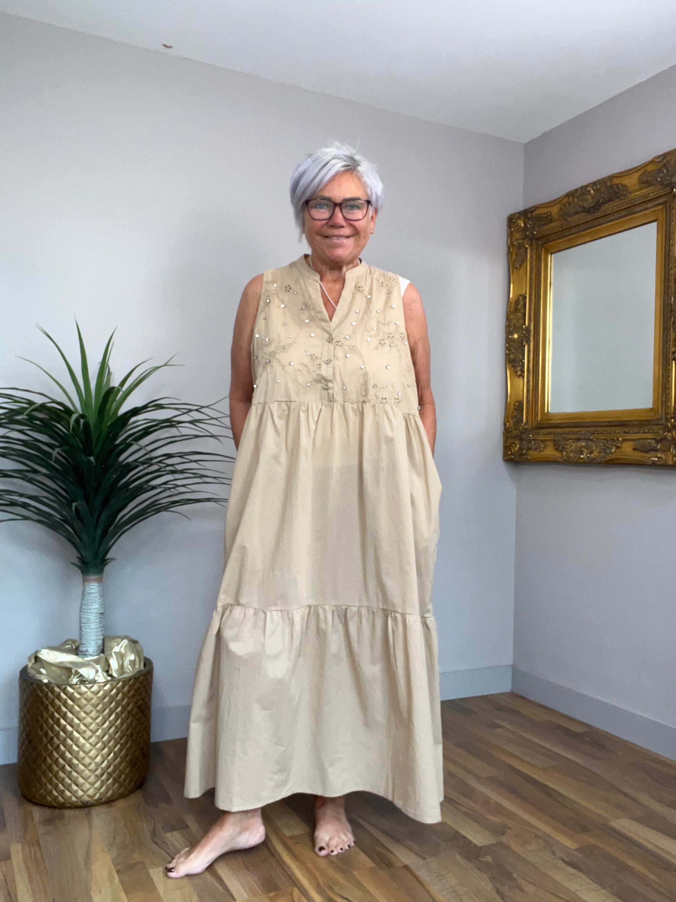 Flyout Diamonte Meadow Dress