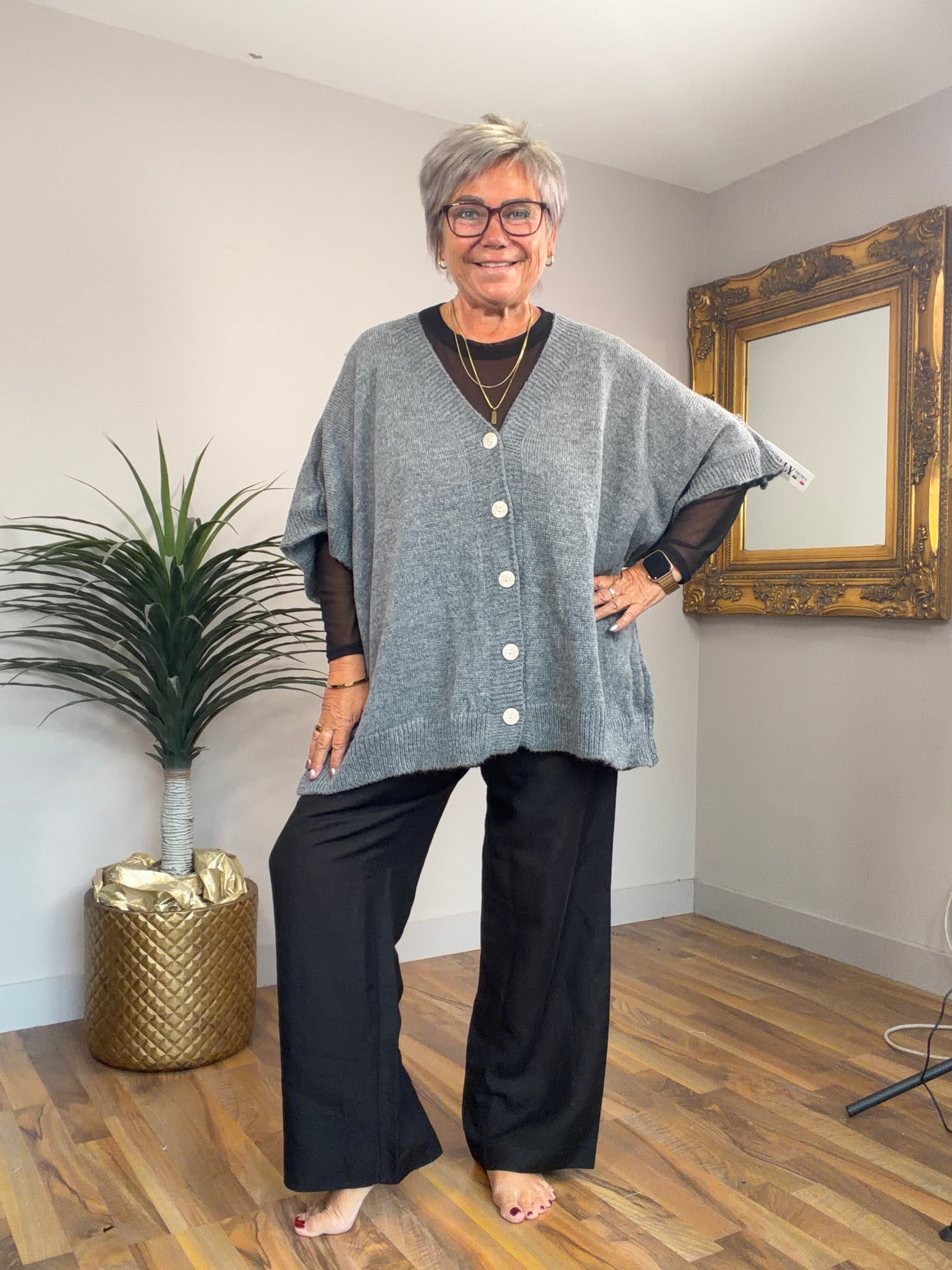 Cora Short Sleeve Button Cardigan