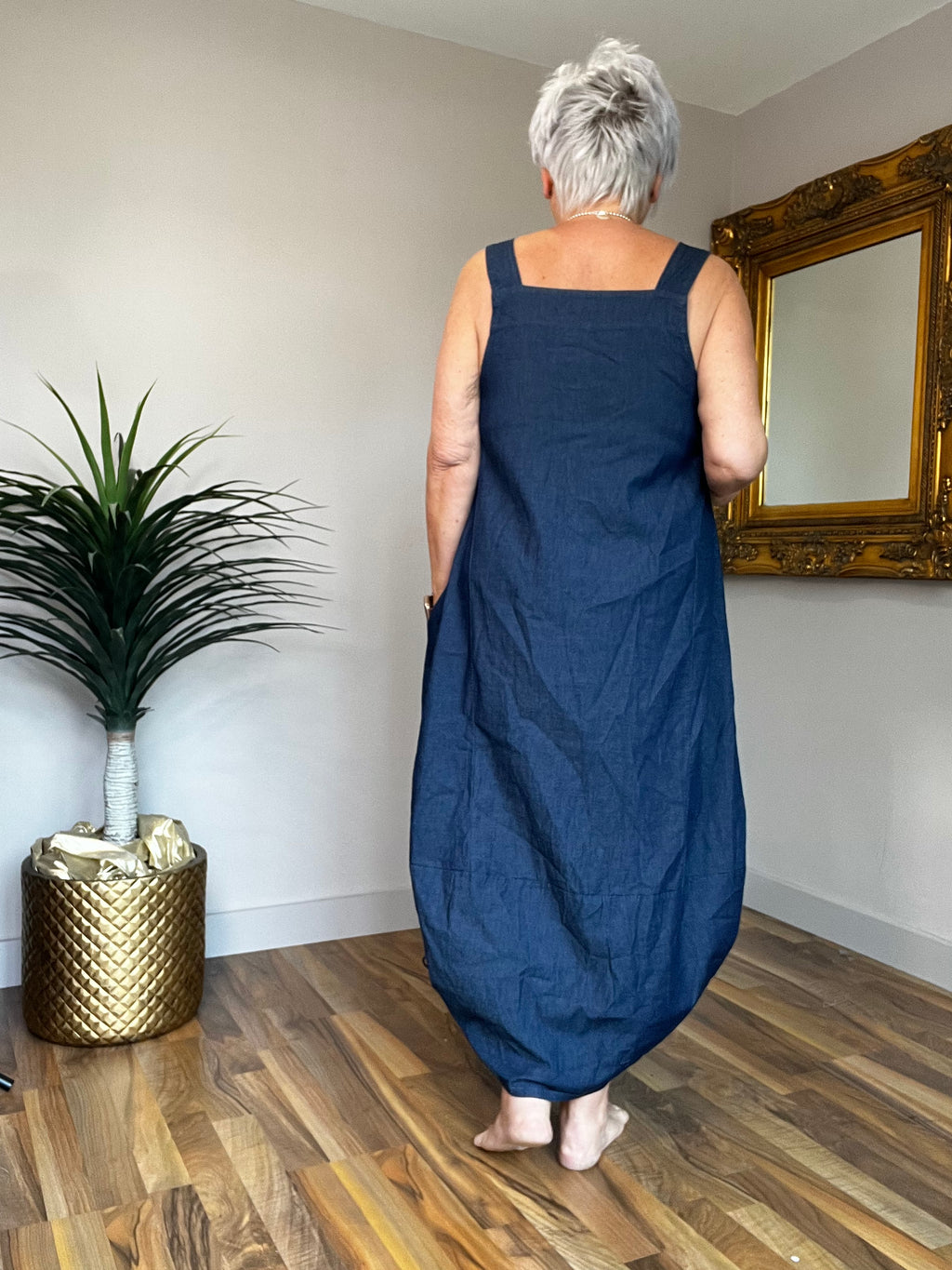 Denim Stretch Pinafore