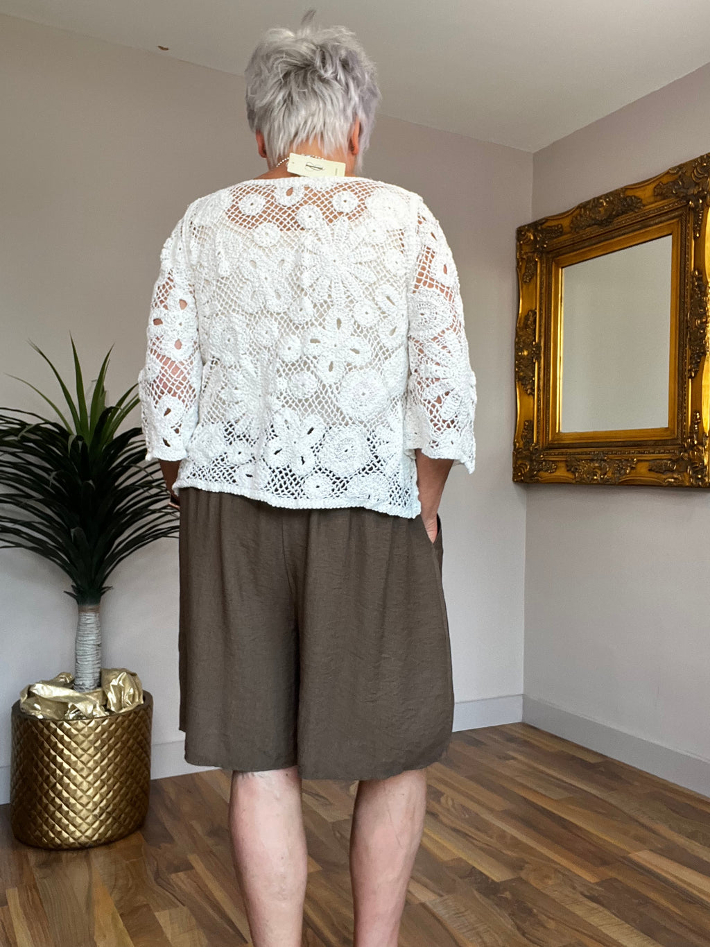 Crochet & Sequin Tie Bolero