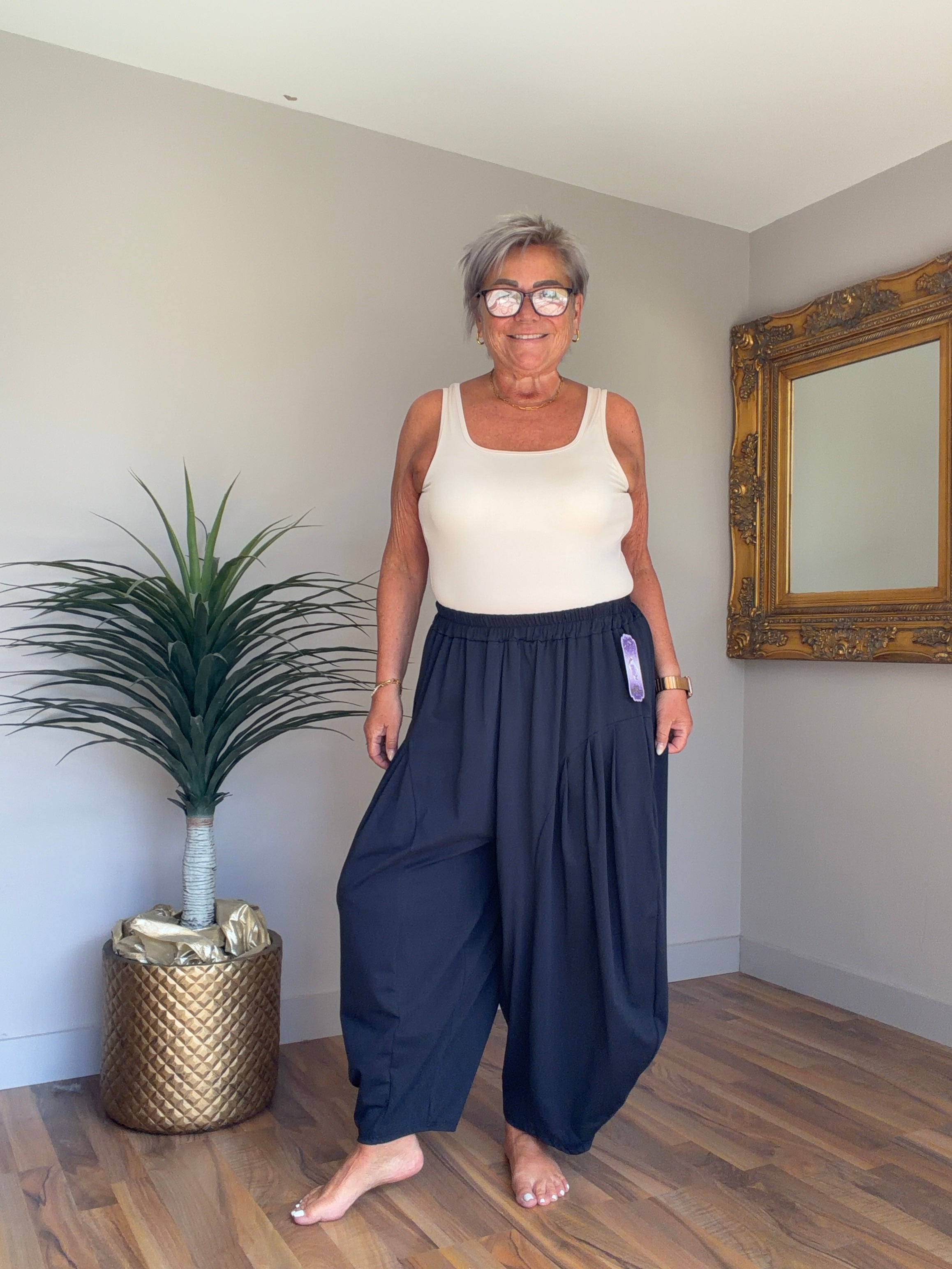 Pleated Jersey Cocoon Joggers