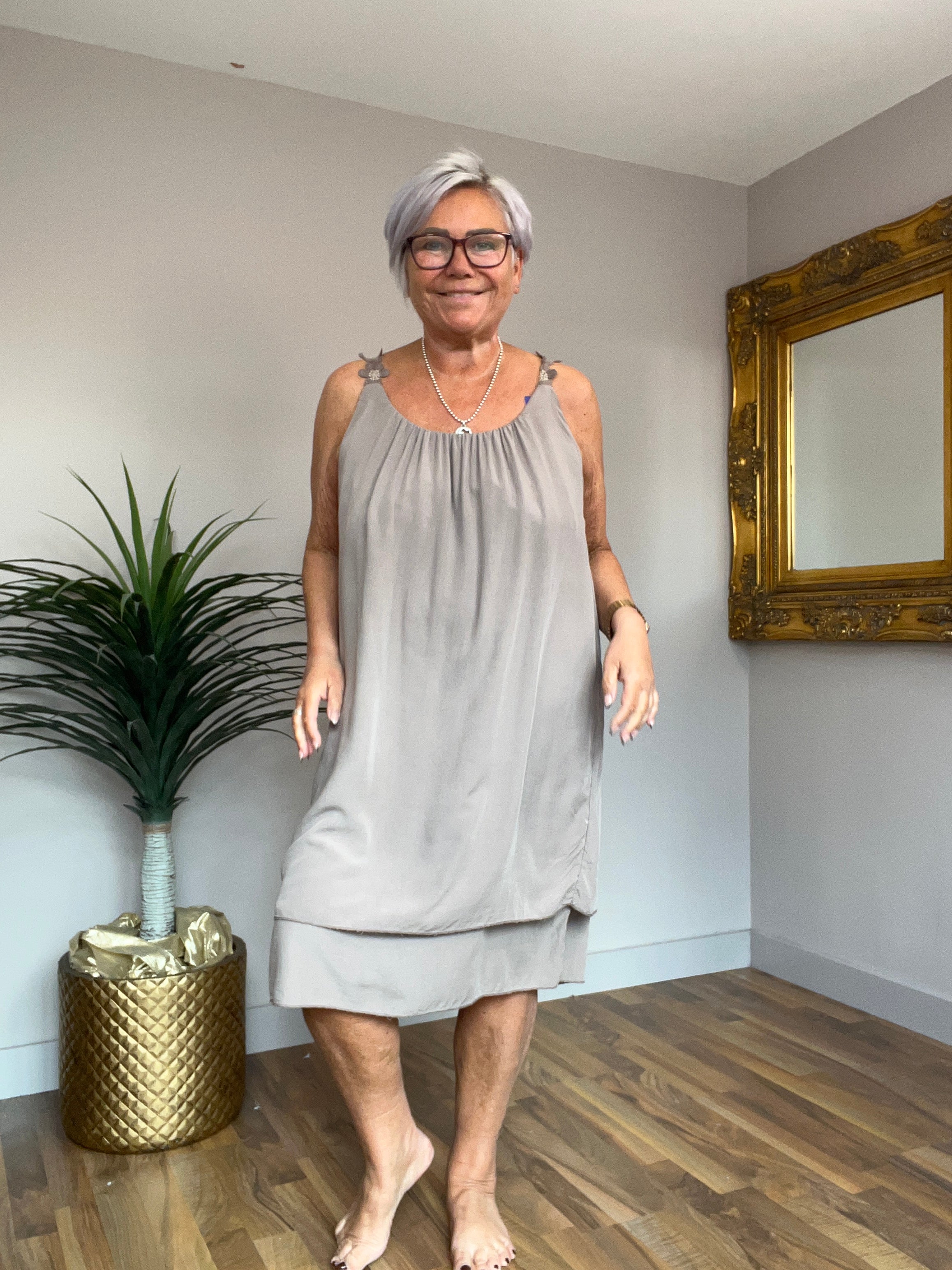Daisy Strap Tunic Dress