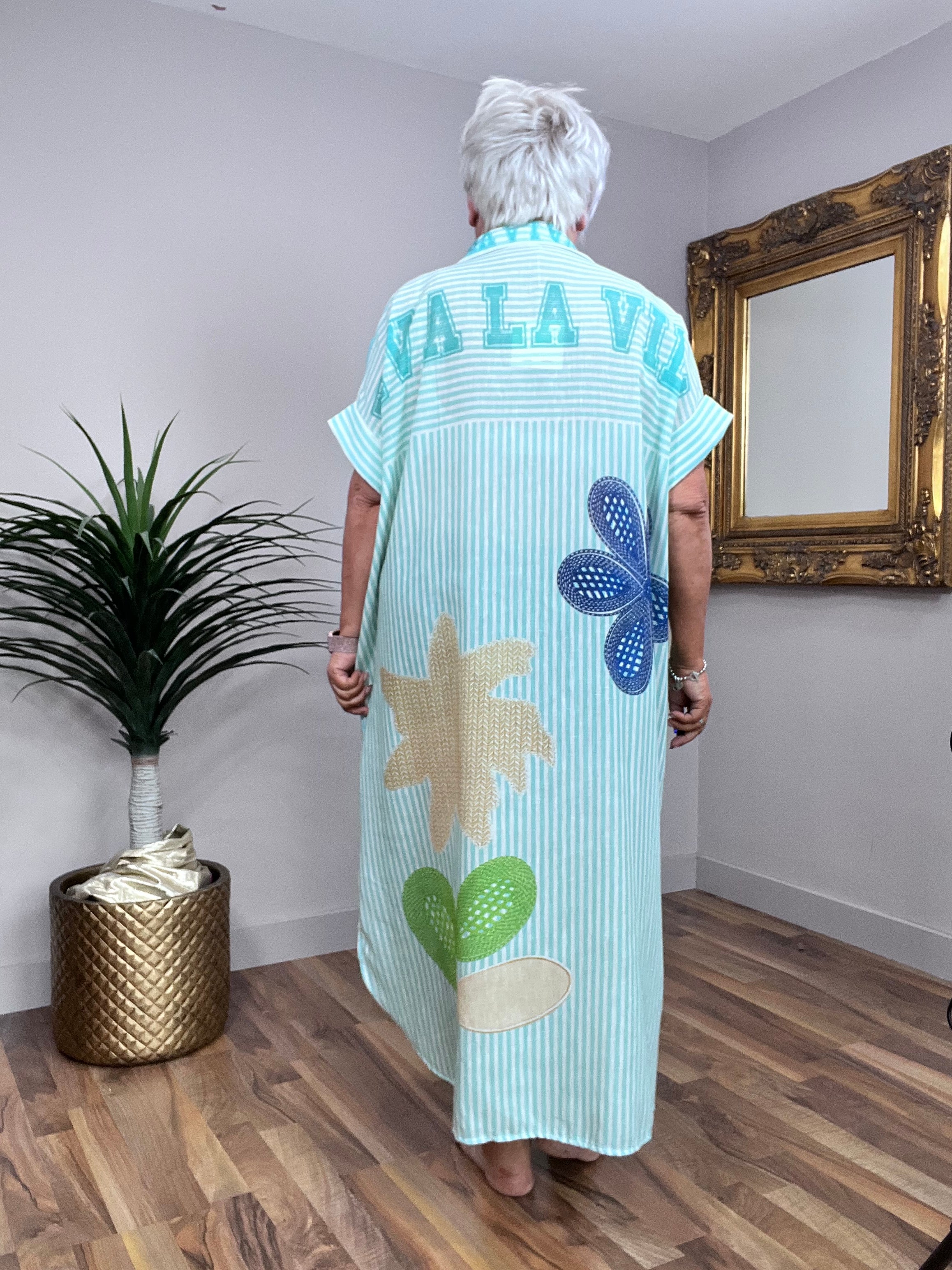 Summer Floral Shirt Dress