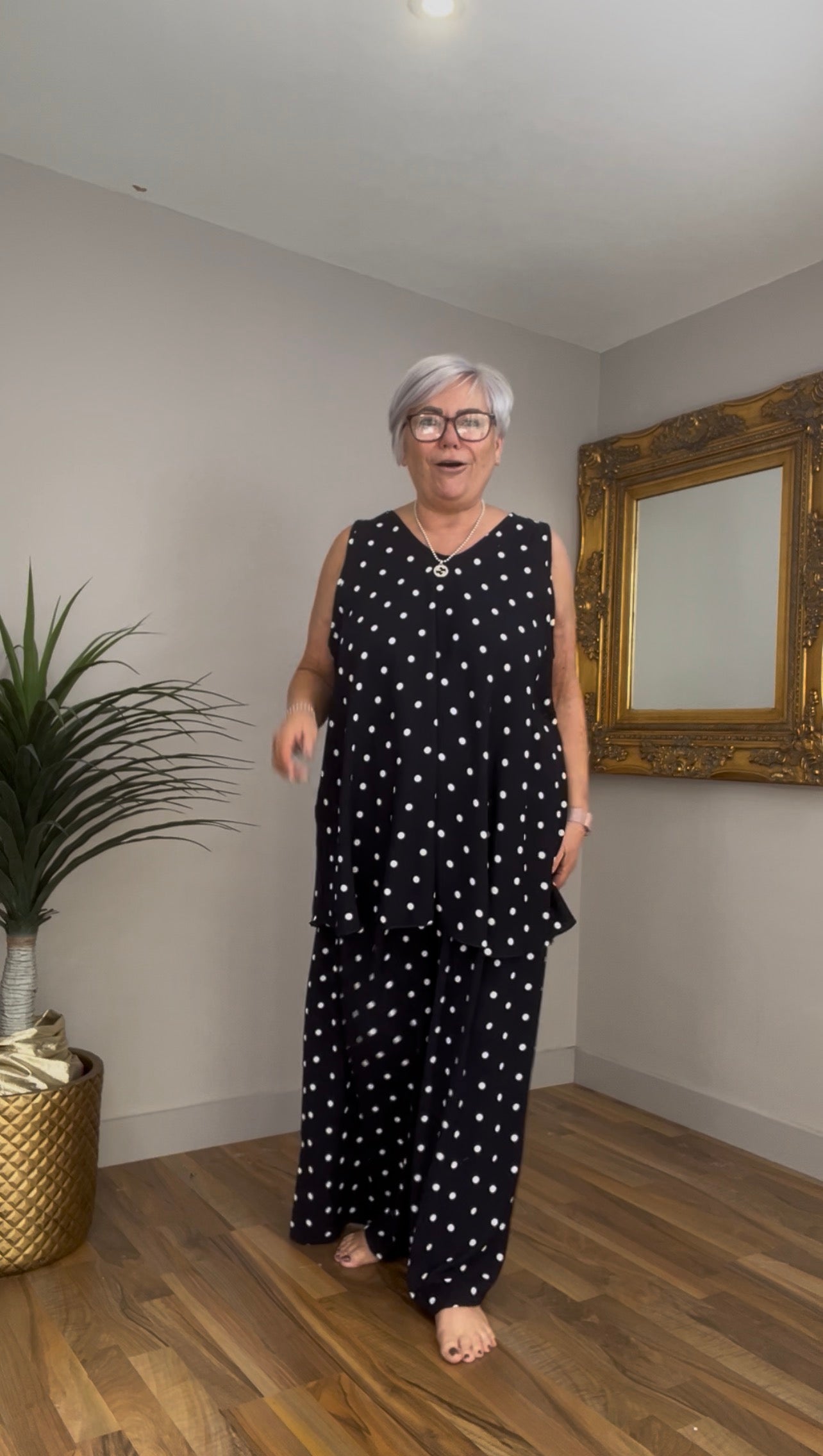 Navy Dotty Polka Dot Co Ord