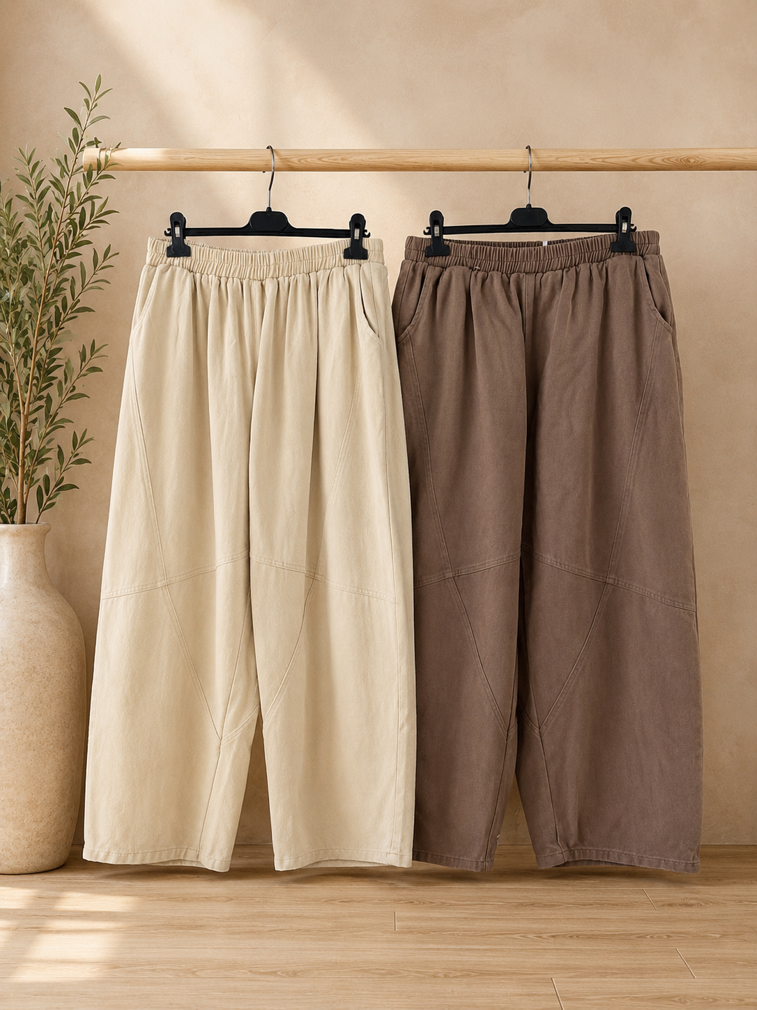 🔥 Sale No Return - Mid Weight Cotton Barrel Leg  - great for autumn