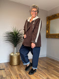 Hooded Stripe Hooded Blazer