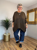 Animal Print Sweat Pocket Top
