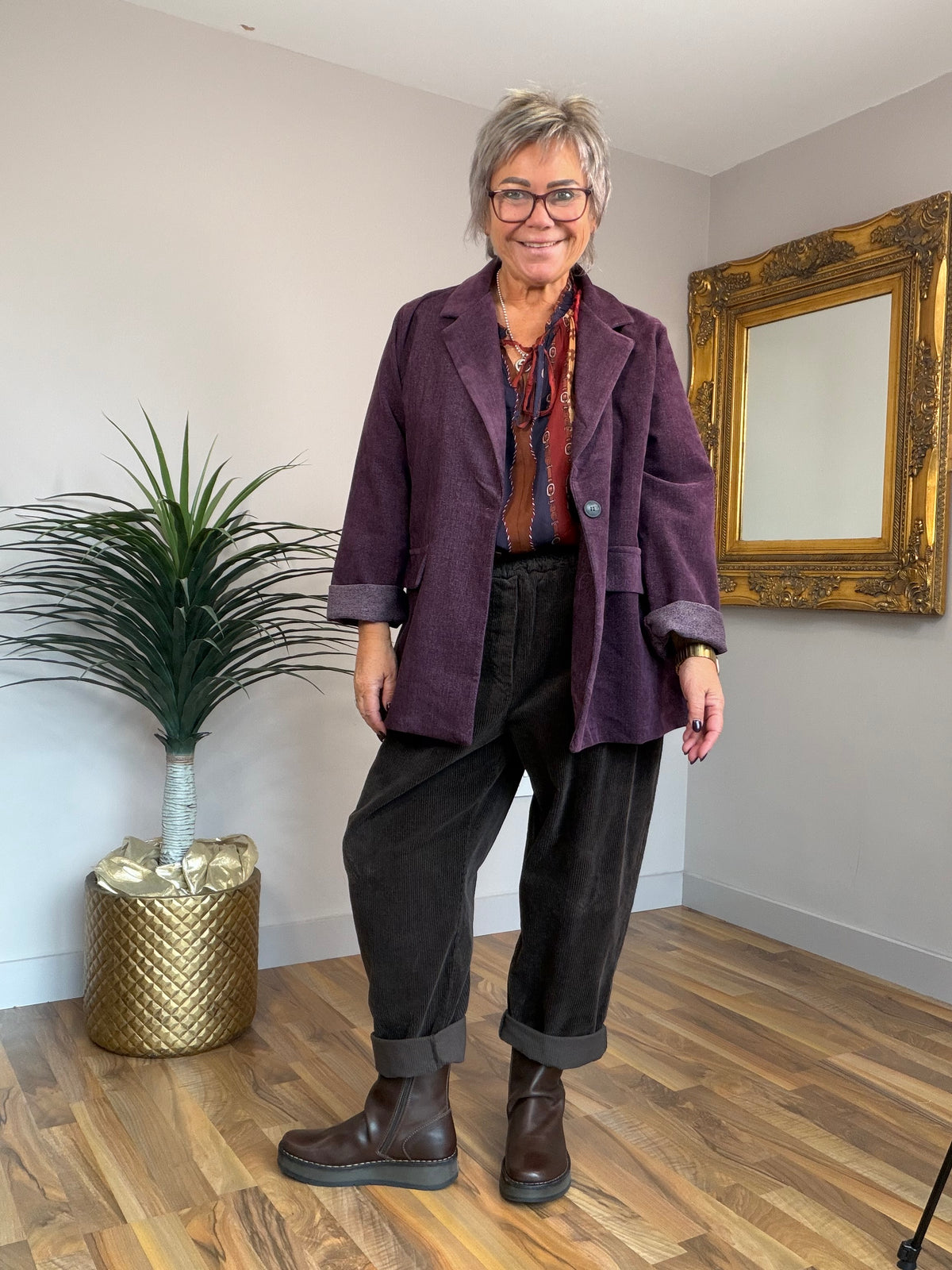 Jumbo Cord Boyfriend Pants