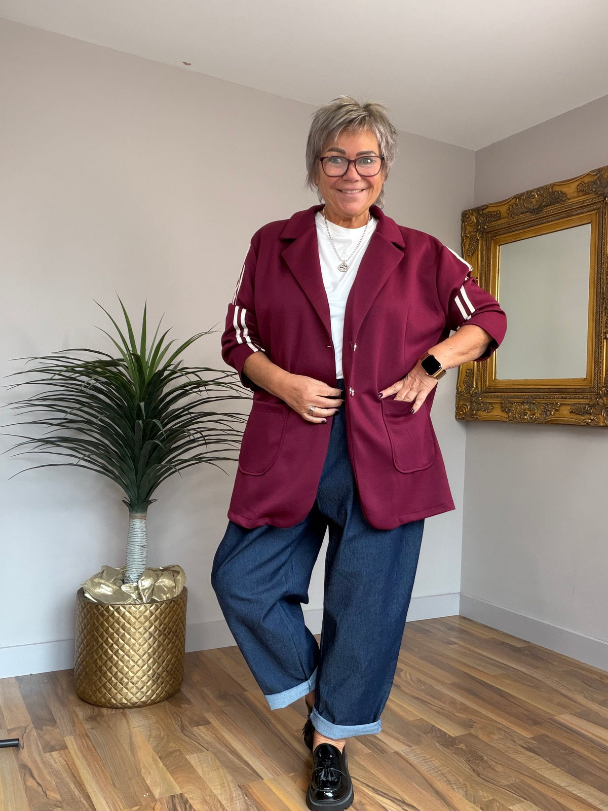 Trendy Stretch Stripe Jacket ⭐️Jacket ONLY ⭐️